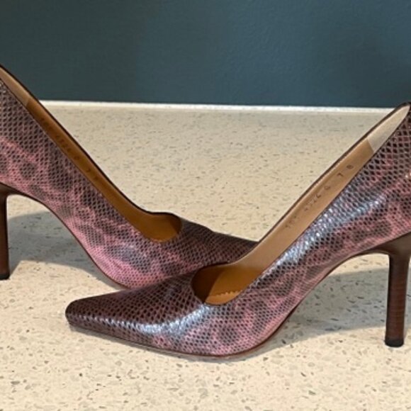 GORGEOUS Gucci Snakeskin Heels/Pumps - VINTAGE 1990's in AMAZING SHAPE - Sz 7B - Picture 9 of 11